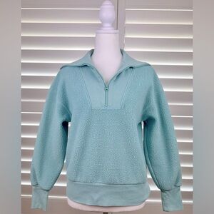 Sherpa 1/4 Zip Pullover Sweater w/Sailor Collar Sz.XS by A New Day